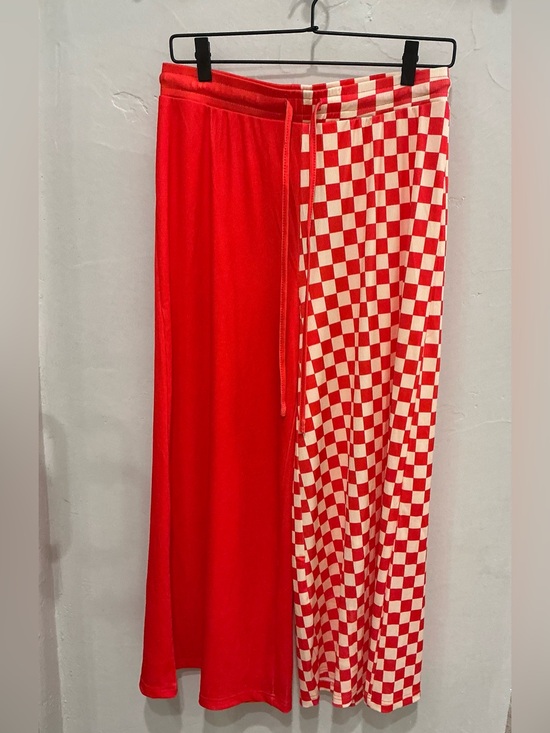 Pants - Emy Ave Split pant red/orange and cream